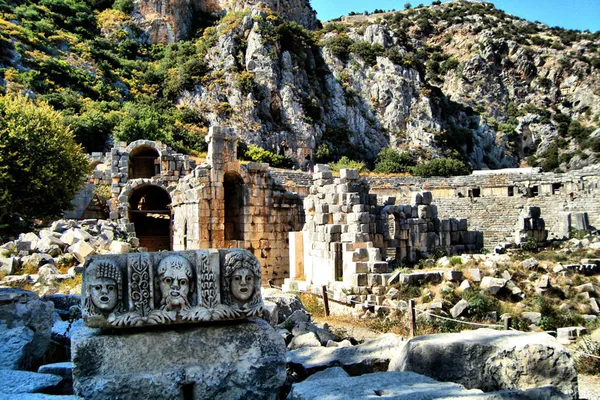 A view of Demre with its ancient ruins
