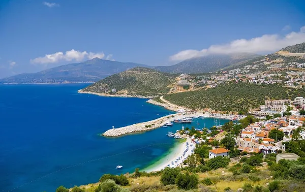 A view of Kalkan's hillside houses