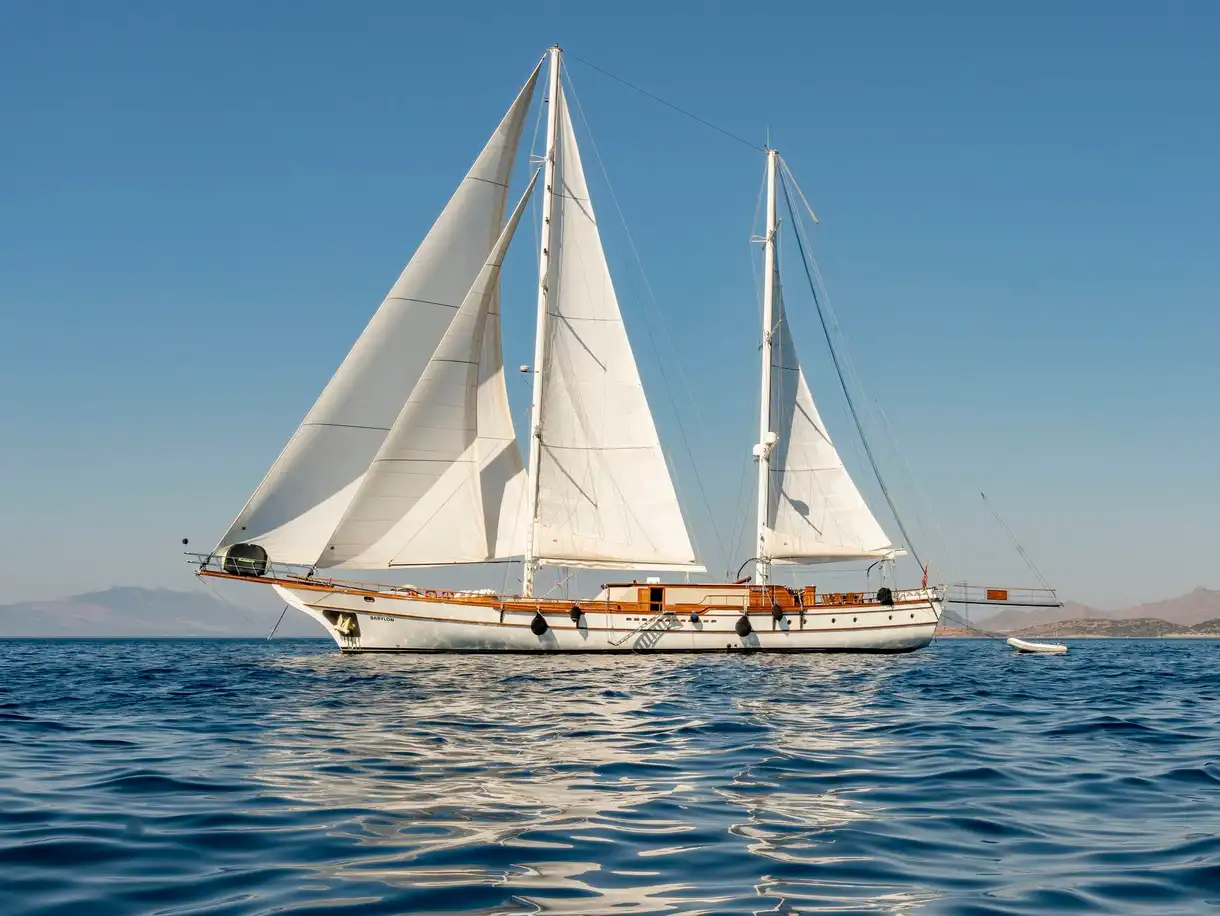 Babylon yacht aerial view