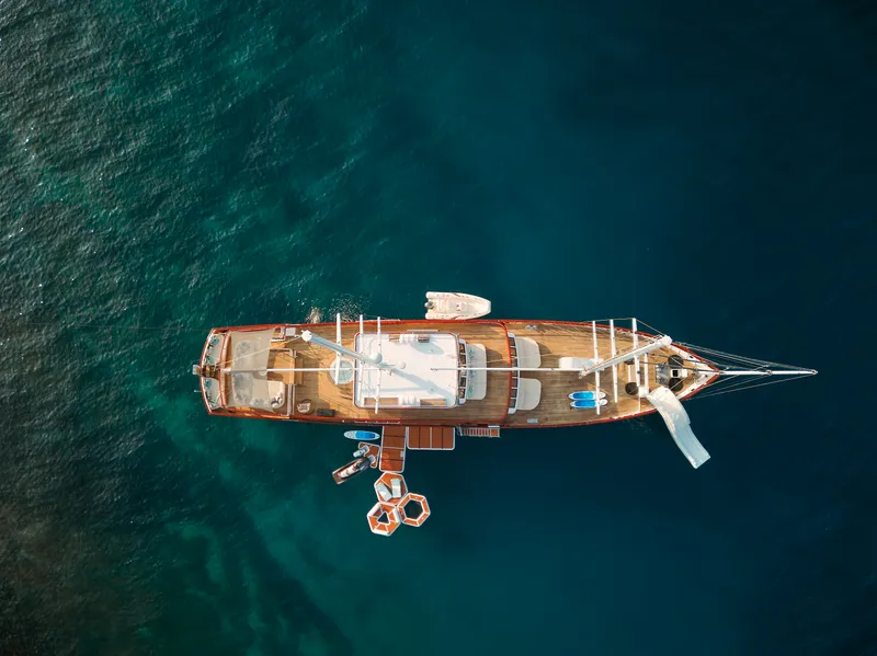 Corsario yacht aerial view