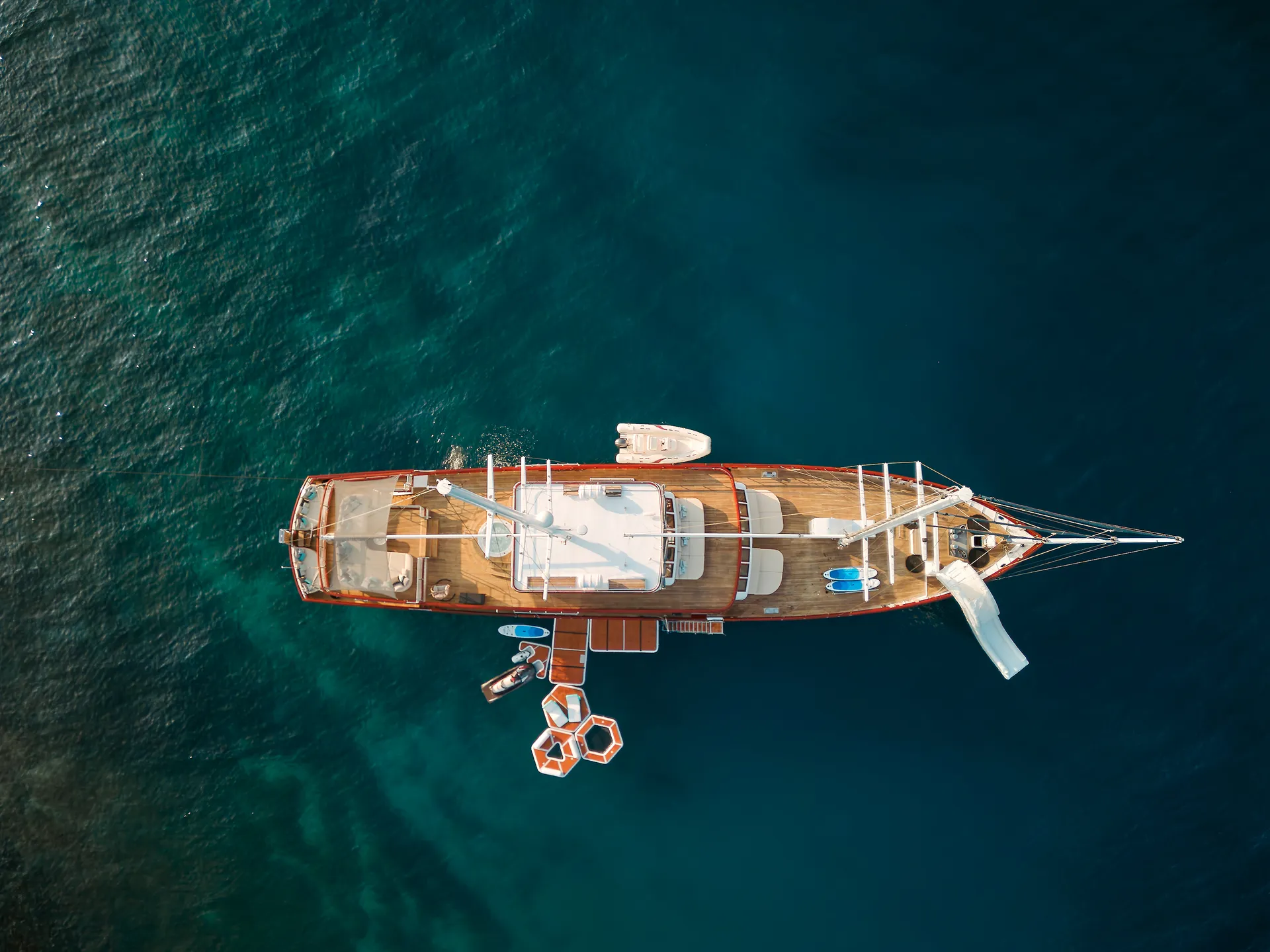 Corsario yacht aerial view