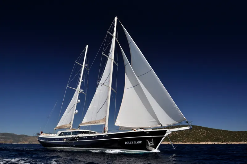 Dolce Mare yacht aerial view
