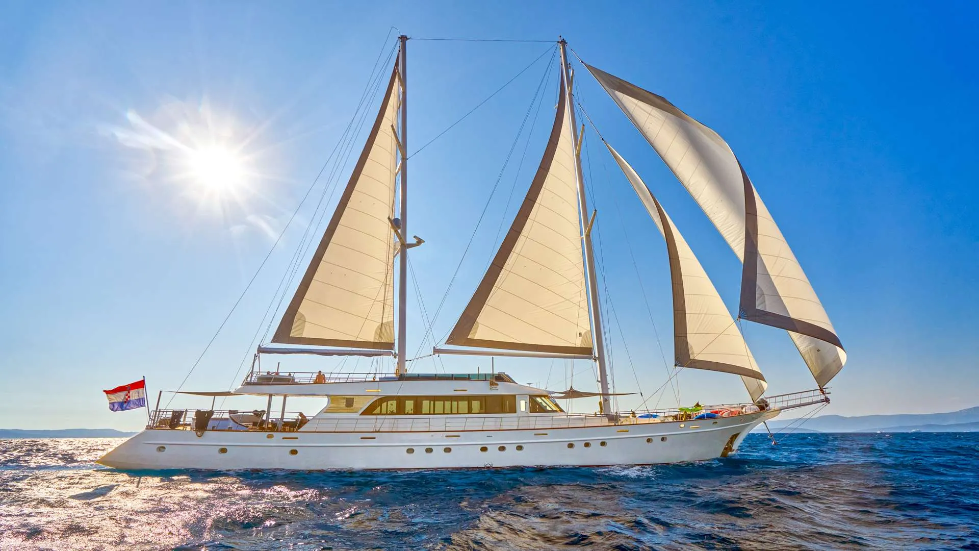 Lady Gita yacht aerial view