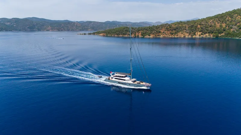North Wind yacht aerial view