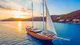 Traditional Turkish gulet sailing along the turquoise waters of the Turkish coast